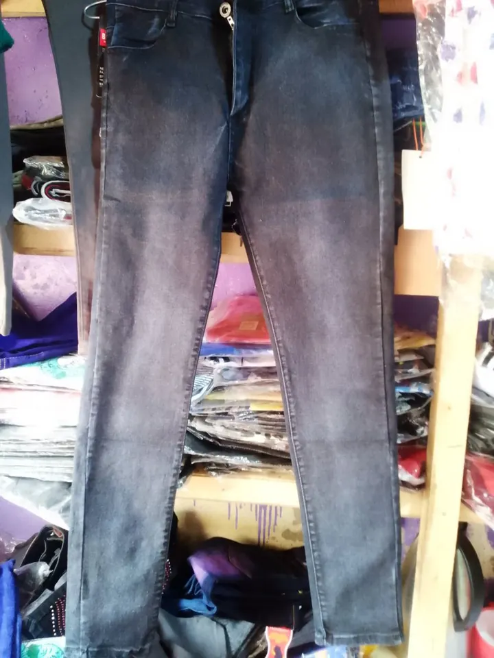Faded Charcoal Skinny Jeans - Clothes at Uncle G Mart Kilimani