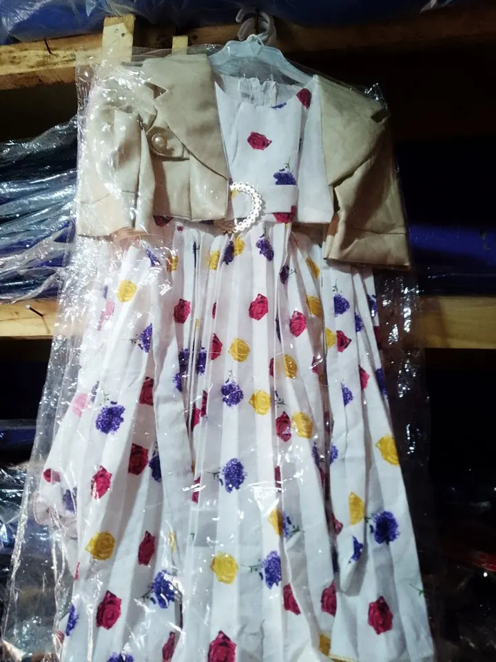 Girls Floral Pleated Dress + Jacket - Clothes at Uncle G Mart Kilimani