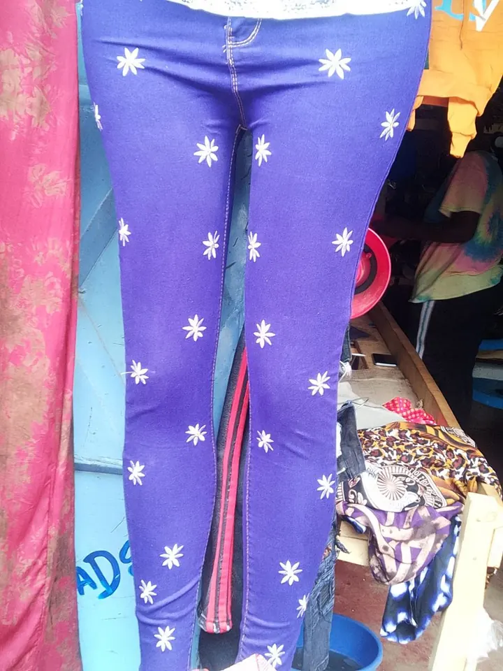 Purple Daisy Skinny Jeans - Clothes at Uncle G Mart Kilimani